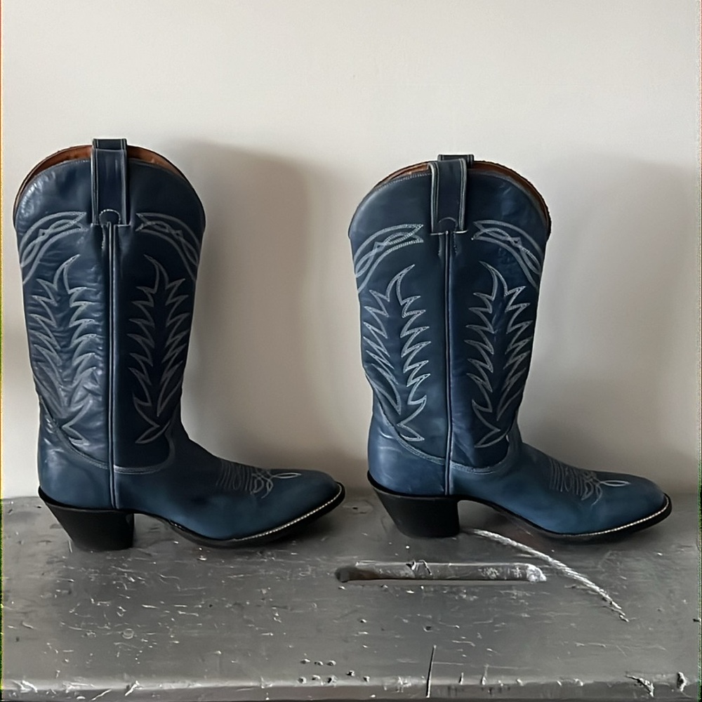 Rare Vintage Cowboy Boots- Blue - Picture 9 of 15